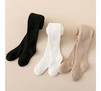 3 Pièces Collants Unis De Couleur Pour Filles Pour Un Usage Quotidien 8-12Y,0-6M,6-12M,1-2Y,2-3Y,11-14Y,3-8YUnicoloreÉtoffe