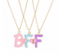 3 Pièces Collier Amitié, Collier Amitié Pour 3, Collier Bff, Collier Bff Pour 3, Collier Bff Pour 3 Stitch, Collier d'Amitié Pour 3, Cadeaux Pour Les Petites Amies Et Les Amis