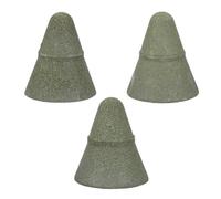 3 Pièces Cône Diamant Meule Fil Tête De Polissage Roue De Ponçage 50 100 200 Grain Meuleuse D'angle Outils Abrasifs Cône Forme Meuleuse Peu