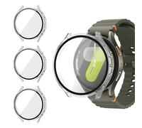 3 Pièces Coque avec Protection Ecran pour Galaxy Watch 7 40mm, Étui Housse Transparente avec Verre Trempé, Haute Sensibilité et Protection Complète Anti-Rayures, Accessoires pour Montre Connectée
