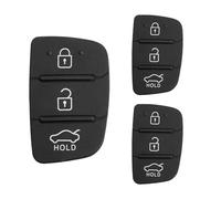 3 Pièces Coque pour Clé de Voiture en Silicone Compatible avec Hyundai Santa Fe Tucson et Hyundai i40 i30 i20 i10 ix20 ix30 ix35 3 Boutons Télécommande Boîtier Clef de Voiture de Remplacement