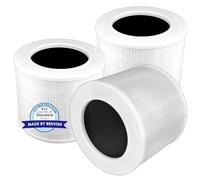 (3 pièces) Core mini filtres de rechange compatibles avec le purificateur d'air LEVOIT Core Mini, H13 True Hepa, filtre HEPA 3 en 1, filtres à charbon actif, comparé à la pièce # Core Mini-RF