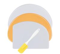3 Pièces Corne Patisserie,Grattoir à Pâte en Plastique Coupe pâte,Plastique Racloir Patisserie Spatules pour Pain Cuisine, Pâtisserie, Crêpes,pour Pate Fromage avec 1 Petit Grattoir Fendu