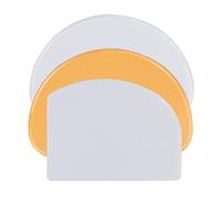 3 Pièces Corne Patisserie,Grattoir à Pâte en Plastique Coupe pâte,Plastique Racloir Patisserie Spatules pour Pain Cuisine, Pâtisserie, Crêpes,pour Pate Fromage Chocolat,15,8x10,3cm(Orange,Blanc)