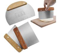 3 Pièces Coupe Pate Boulangerie, Corne Patisserie, Grattoir a Pâte en Inoxydable,Lisseur Gateau Patisserie pour Pain Cuisine, Pâtisserie, Crêpes,pour Pate Fromage Chocolat