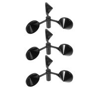 3 Pièces Coupelle D’anémomètre Noire ABS pour Mesure Rapide | Réponse Rapide, Précision de Vitesse, Design Portable, Observations Météorologiques, Usage Aérospatial