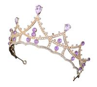 3 Pièces Couronne De Cristal Violet Couvre-chefs Pour Femmes Coiffe Élégante Coiffure Délicate Coiffe Décorative Coiffe Réutilisable Parure De Coiffure Coiffe De Fête Strass FRCOLOR