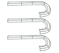 3 Pièces Couronne en Métal J pour Noël, Support Décoratif Vert | Tpe et Fer, Forme Canne à Sucre, Structure Stable, à Suspendre Facile, pour Feuillage et Ornements