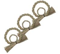 3 Pièces Couronne Murale Japonaise, Double Anneau Décoratif | Décoration de Bénédiction pour Entrée, Pose Simple, Convient aux Restaurants, Rideaux et Sapin