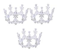 3 Pièces Couronne pour Enfants Coiffes de Mariée pour Mariage Enfants Diadème Coiffe Princesse Diadème pour Femmes Mariage Cristal Cristal Photo Prop Enfants Anniversaire Coiffe Alliage Baroque