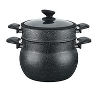3 Pièces Couscous Marmite 8L Robot Cuiseur à Vapeur Couscous Ø24cm Congélateur Coffre Légumes Vapeur Induction Mantykocher