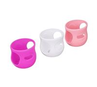 3 Pièces Couvercle de Biberon en Verre Couvercle de Bouteille de 4 Oz Anti-brûlure en Silicone de qualité Alimentaire Lavable au Lave-vaisselle Couvercle de Biberon (Blanc + Rose