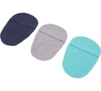 3 pièces Couverture de poche de stomie Lavable Amovible Couverture de poche de stomie de couleur mélangée, étanche à la poussière