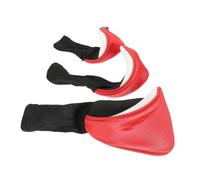 3 Pièces Couvre-Clubs de Golf Rouges, pour Bois 1 3 5, Tissu | Doublure Souple, Résistance à L’usure, Format Portable, Protection Anti-collision, Usage sur Parcours