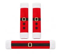 3 Pièces Couvre-poignées de Porte de Réfrigérateur de Noël, Housses de Poignée de Porte de Réfrigérateur en Forme de Santa, Housses de Poignée d'Appareil, Décorations de Noël pour Frigo Micro-ondes