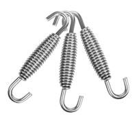3 pièces Crochet à Ressort D’Échappement Moto 55mm en Acier Inoxydable | Fixation Pivotante Argentée, Montage Rapide pour Entretien du Système, Compatible Supports et Modèles de Motos