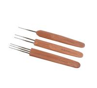 3 Pièces Crochet Dreadlocks pour Cheveux Outil à Aiguilles Dread Locks pour Braids Craft 0.5mm (1 Crochet + 2 Crochets + 3 Crochets)