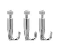 3 Pièces Crochet pour Tableau Réglable en Acier et Aluminium | Alignement Précis des Cadres, Repositionnement Rapide, Usage Bureau ou Galerie, Argenté, pour Panneaux et Œuvres