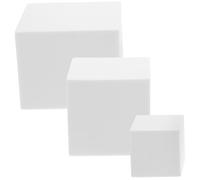 3 Pièces Cube Blanc Accessoire Photo Géométrie Modèle De Cube De Géométrie Modèle De Géométrie Accessoire De Cube De Photographie Prendre des Photos Blanche Bois Cosmétique