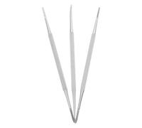 3 Pièces Cuillère à Cuticules Double Tête, en Acier Inoxydable | Outil Réversible, Pointes Lisses, Usage Maison et Pédicure, pour Ongles et Cuticules, Argenté