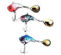 3 pièces cuillère en métal Dur Spinner appâts leurres de Poisson Spinner nageurs Paillettes colorées Triple Crochet hameçons Ensemble pêche Ensemble Artificiel