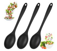 3 Pièces Cuillères en Silicone à Mélange,Cuillères de Cuisine en Silicone Antiadhésive,Cuillère de Service en Silicona,Sans BPA,Cuillère Résistante Chaleur pour Cuisine, Cuisson et Servir