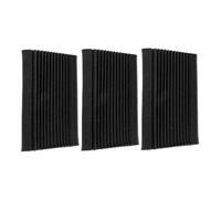 3 Pièces Dalles Acoustiques en Mousse Gear Noir | Absorption des Réverbérations, Isolation Phonique Volume Réfléchi, Matériau Mousse, Forme Engrenage