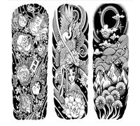3 Pièces D'Autocollants De Tatouage, Autocollants De Bras Complet De Jus De Plantes, Autocollants De Simulation De Plantes, Imperméables Et Non Réfléchissants