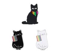 3 Pièces De Broches De Chat Bruant, Accessoires De Dessin Animé Mignons, Peuvent Être Utilisées pour Les Vêtements, Les Sacs À Dos, La Décoration De Sacs en Tissu.