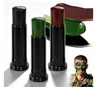 3 Pièces De Camouflage Kit De Peinture Visage, Crayon Corporel En Bâton De Peinture, Camouflage Face Paint Sticks, Bâtons De Maquillage De Peinture Pour Le Visage Et Le Corps (Brun, Vert, Noir)