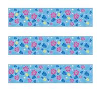3 Pièces de Décorations de Bordure Gâteau à Hibiscus hawaïen, Fleurs Comestibles Feuilles d'Ananas en Papier Azyme Comestible pour Une Fête d'Anniversaire sur le Thème Dessin Animé