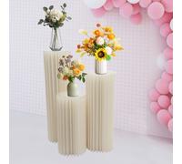 3 pièces de fleurs stand 60cm+80cm+100cm mariage Centrepieces pièces centrales en carton Set vases Rack d'affichage pour les mariages, la décoration de fête