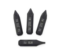 3 pièces de mèches d'impact JIS et 1 mèche plate pour tournevis à percussion manuel, tige hexagonale 5/16" (8mm), acier allié S2, 36mm - Idéal pour réparation automobile et moto japonaises