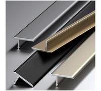 3 pièces de moulures en aluminium en T et bandes de transition for sol, bande de séparation plate for seuil de porte et jonction des espaces entre les planches stratifiées(Gray,30mm/1.18in)