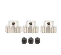 3 pièces de pignons métalliques pour moteur avec vis de réglage, module M0,6, diamètre du trou 3,175 mm, roue dentée en acier pour voiture et camion RC 1/10, compatible avec HSP, (22T)
