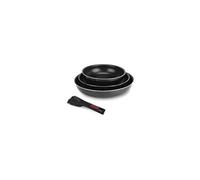 3 Pieces De Poeles Agile - Aluminium Anti-adhesif - O 20 / 24 / 28 Cm - Tous Feux Dont Induction - Noir