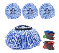 3 pièces de têtes de rechange pour balai Vileda H2PrO, recharges de balai microfibre à essorage, lavables en machine et réutilisables, tête de balai microfibre durable pour tous les sols