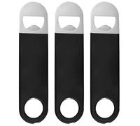 3 Pièces Décapsuleurs en Acier Inoxydable, Ouvre-Bouteilles avec Poignée en Caoutchouc Antidérapant, Pour Cuisine, Restaurant et Maison, Noir