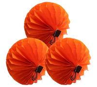 3 Pièces Décoration de Boule en Nid d'abeille Halloween en Papier