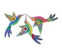 3 Pièces Décoration Murale Hummingbird en Métal, Pendentif Délicat | Art Mural Très Simulé, Décor Plat Fiable, Usage pour Centres Commerciaux et Cour, Adulte ou Garçon et Filles