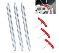 3 Pièces Demonte Pneu Moto, 30 cm Demonte Pneu Manuel avec 3 Protection de Jante, Outils de Réparation Levier Démonte-Pneu, Demonte Pneu Trottinette pour Voitures, Motos, Tricycles, Vélos Électriques