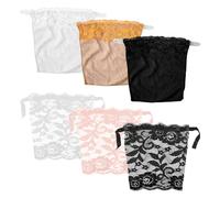 3 Pièces D'Enveloppement De Poitrine En Dentelle Et 3 Pièces De Tissu De Couverture De Poitrine, Sous-Vêtements De Fond En Dentelle À La Mode, Accessoires De Fronde De Robe.