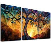 3 Pièces Diamond Painting Arbre de Vie 40x50 cm Kit Broderie Diamant, Kit de Peinture Diamant Adulte Couleur, DIY Diamond Painting Adulte pour Loisirs Créatifs Adultes, pour Decoration Murale, H-01