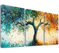 3 Pièces Diamond Painting Arbre de Vie 50x70 cm Kit Broderie Diamant, Kit de Peinture Diamant Adulte Couleur, DIY Diamond Painting Adulte pour Loisirs Créatifs Adultes, pour Decoration Murale, S-19