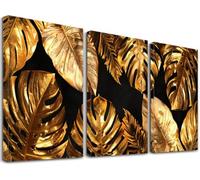 3 Pièces Diamond Painting Feuilles 40x50 cm Kit Broderie Diamant, Kit de Peinture Diamant Adulte Tropical, Diamond Painting Adulte pour Loisirs Créatifs Adultes, pour Decoration Murale, Cadeaux, H-19