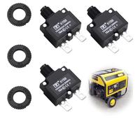 3 pièces disjoncteur thermique 16A, Disjoncteur protection contre les surcharges thermiques 125-250V AC 50V DC, 16A bouton poussoir disjoncteur à réinitialisation manuelle (16 ampères)