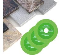 3 Pièces Disque Coupe Verre, Glass Cutting Disc, 100mm Disque Diamant Carrelage, Disque à Tronçonner Verre pour Meuleuse D'angle pour Porcelaine, Verre, Jade, Bouteilles de Vin (Vert-3)