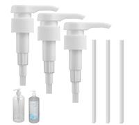 3 Pièces Distributeurs à Pompe Bidon, Distributeur Sirop Pompe, Réutilisables Pompe Doseuse, Pompe Sirop avec Tube Plastique-17cm, pour Flacons Conteneurs avec Filetage 28/410