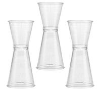 3 Pièces Doseur D’once en Plastique Double Face | Mesureur Transparent à Échelle Claire, Léger et Facile à Ranger, pour Liqueurs et Ingrédients Secs