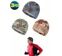 3 pièces Doublures de bonnet unisexe Kryptek Kiska camouflage, doublures de casque de ski/cyclisme respirantes et absorbantes, casquettes de course légères pour hommes et femmes, convenant à l'automne